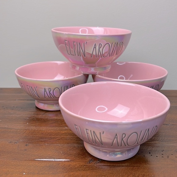 Rae DUNN • “Elfin’ Around” Iridescent Pink Bowl Set - Picture 7 of 8